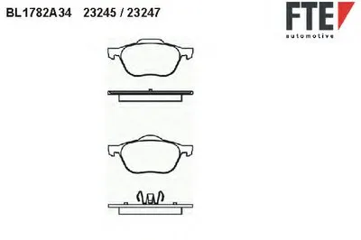 Комплект тормозных колодок, дисковый тормоз FTE купить