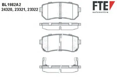 Комплект тормозных колодок, дисковый тормоз FTE купить