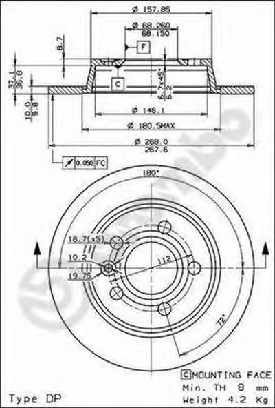 Тормозной диск COATED DISC LINE BREMBO купить