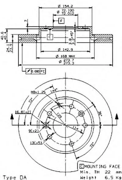 Тормозной диск COATED DISC LINE BREMBO купить