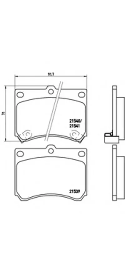 Комплект тормозных колодок, дисковый тормоз BREMBO купить