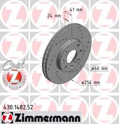 Тормозной диск SPORT BRAKE DISC COAT Z ZIMMERMANN купить