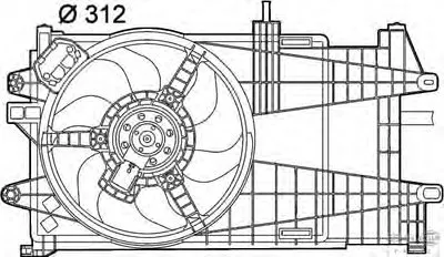 Вентилятор, охлаждение двигателя BEHR HELLA SERVICE купить