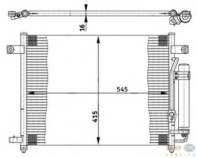 Конденсатор, кондиционер BEHR HELLA SERVICE купить