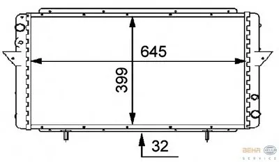 Радиатор, охлаждение двигателя BEHR HELLA SERVICE купить