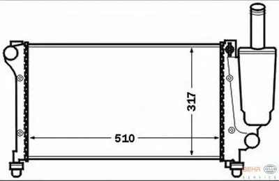 Радиатор, охлаждение двигателя BEHR HELLA SERVICE купить