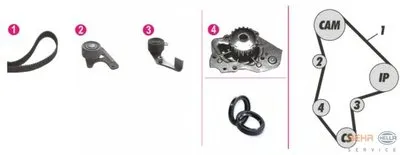 Водяной насос + комплект зубчатого ремня BEHR HELLA SERVICE купить