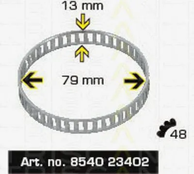 Зубчатый диск импульсного датчика, противобл. устр. TRISCAN купить