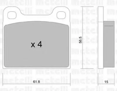 Комплект тормозных колодок, дисковый тормоз METELLI купить