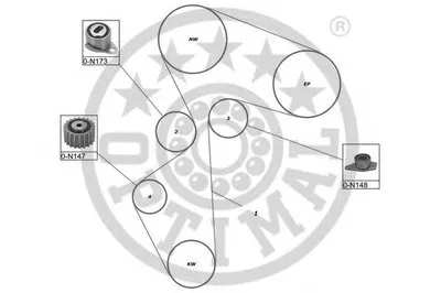 Комплект ремня ГРМ OPTIMAL купить