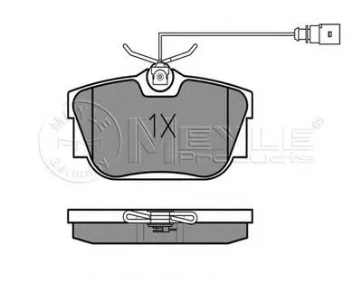 Комплект тормозных колодок, дисковый тормоз MEYLE купить