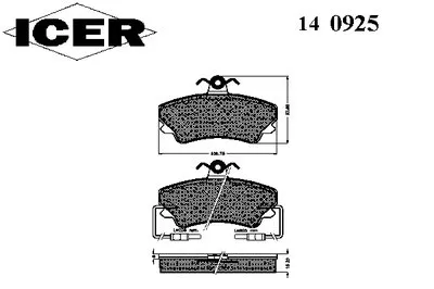 Комплект тормозных колодок, дисковый тормоз ICER купить