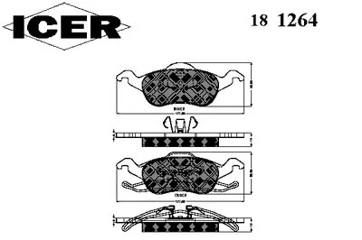 Комплект тормозных колодок, дисковый тормоз ICER купить