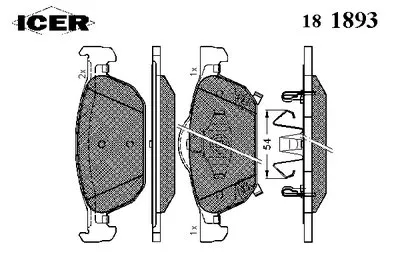 Комплект тормозных колодок, дисковый тормоз ICER купить
