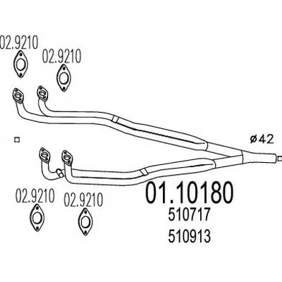 Труба выхлопного газа MTS купить