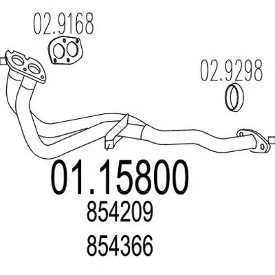 Труба выхлопного газа MTS купить