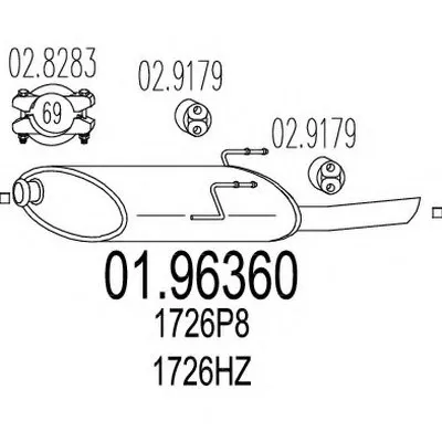 Глушитель выхлопных газов конечный MTS купить