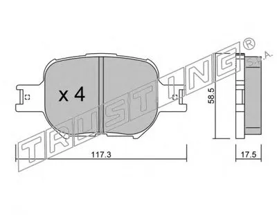 Комплект тормозных колодок, дисковый тормоз TRUSTING купить