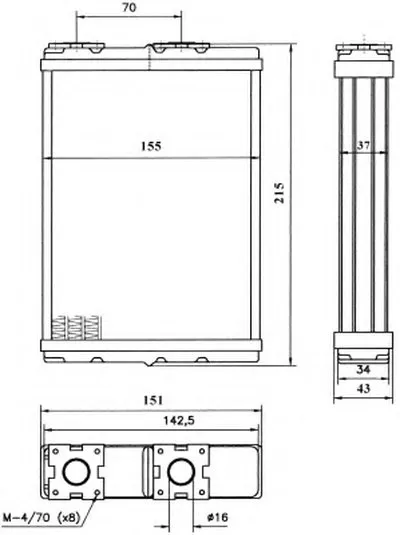 Теплообменник, отопление салона NRF купить