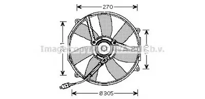 Вентилятор, охлаждение двигателя AVA QUALITY COOLING купить