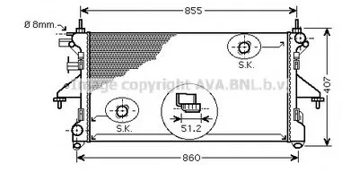 Радиатор, охлаждение двигателя AVA QUALITY COOLING купить