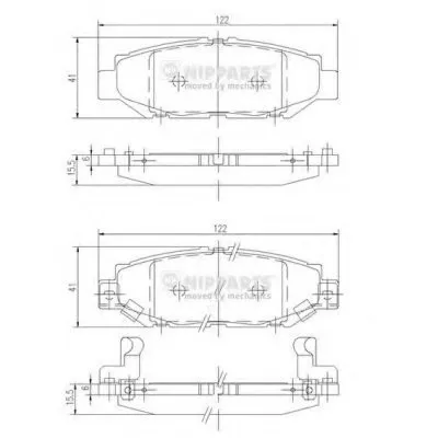Комплект тормозных колодок, дисковый тормоз NIPPARTS купить