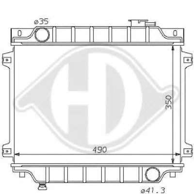 Радиатор, охлаждение двигателя DIEDERICHS купить