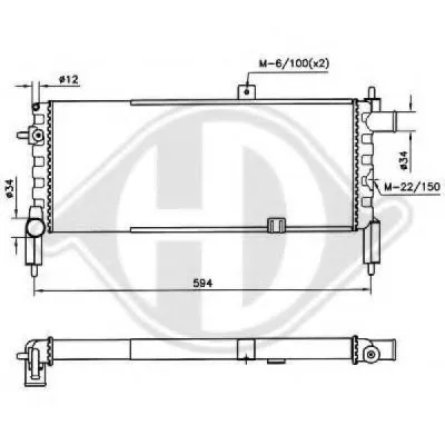 Радиатор, охлаждение двигателя DIEDERICHS купить