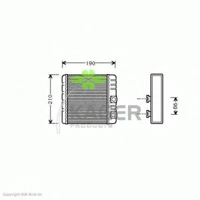 Теплообменник, отопление салона KAGER купить