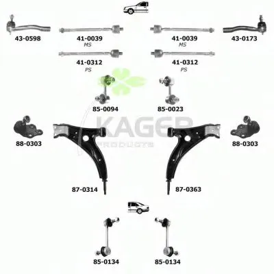 Подвеска колеса KAGER купить