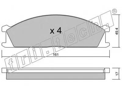 Комплект тормозных колодок, дисковый тормоз fri.tech. купить