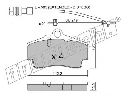 Комплект тормозных колодок, дисковый тормоз fri.tech. купить