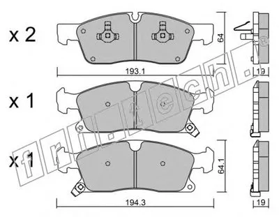 Комплект тормозных колодок, дисковый тормоз fri.tech. купить