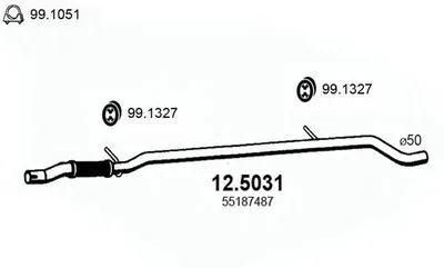 Труба выхлопного газа ASSO купить