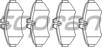 Комплект тормозных колодок, дисковый тормоз TOPRAN купить