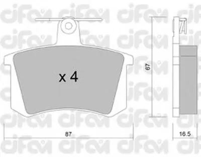 Комплект тормозных колодок, дисковый тормоз CIFAM купить