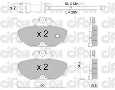 Комплект тормозных колодок, дисковый тормоз CIFAM купить