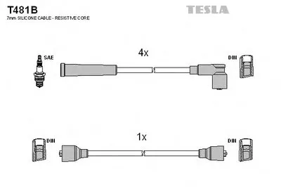Комплект проводов зажигания TESLA купить