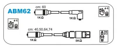 Комплект проводов зажигания JANMOR купить