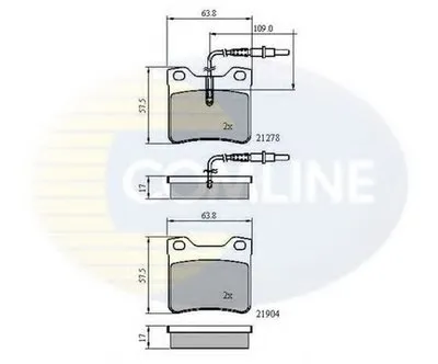 Комплект тормозных колодок, дисковый тормоз Comline COMLINE купить
