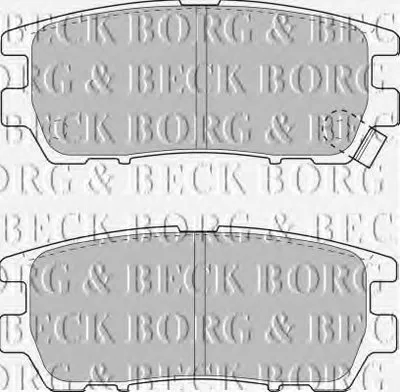 Комплект тормозных колодок, дисковый тормоз BORG & BECK купить