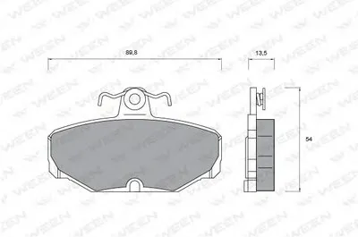 Комплект тормозных колодок, дисковый тормоз WEEN купить