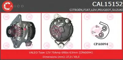 Генератор BRAND NEW SERIES CASCO купить