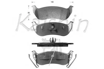 Комплект тормозных колодок, дисковый тормоз KAISHIN купить