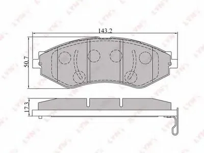 Комплект тормозных колодок, дисковый тормоз LYNXauto купить