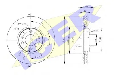Тормозной диск ICER купить