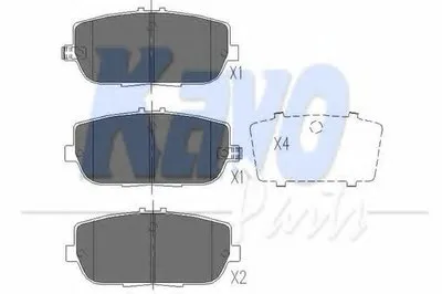 Комплект тормозных колодок, дисковый тормоз KAVO PARTS купить