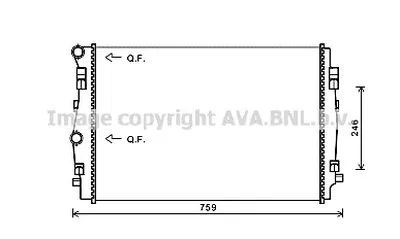 Радиатор, охлаждение двигателя AVA QUALITY COOLING купить