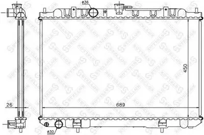 Радиатор, охлаждение двигателя STELLOX купить