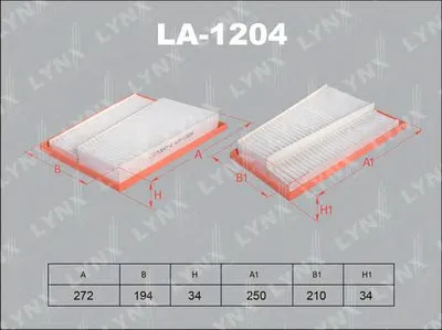 Воздушный фильтр LYNXauto купить